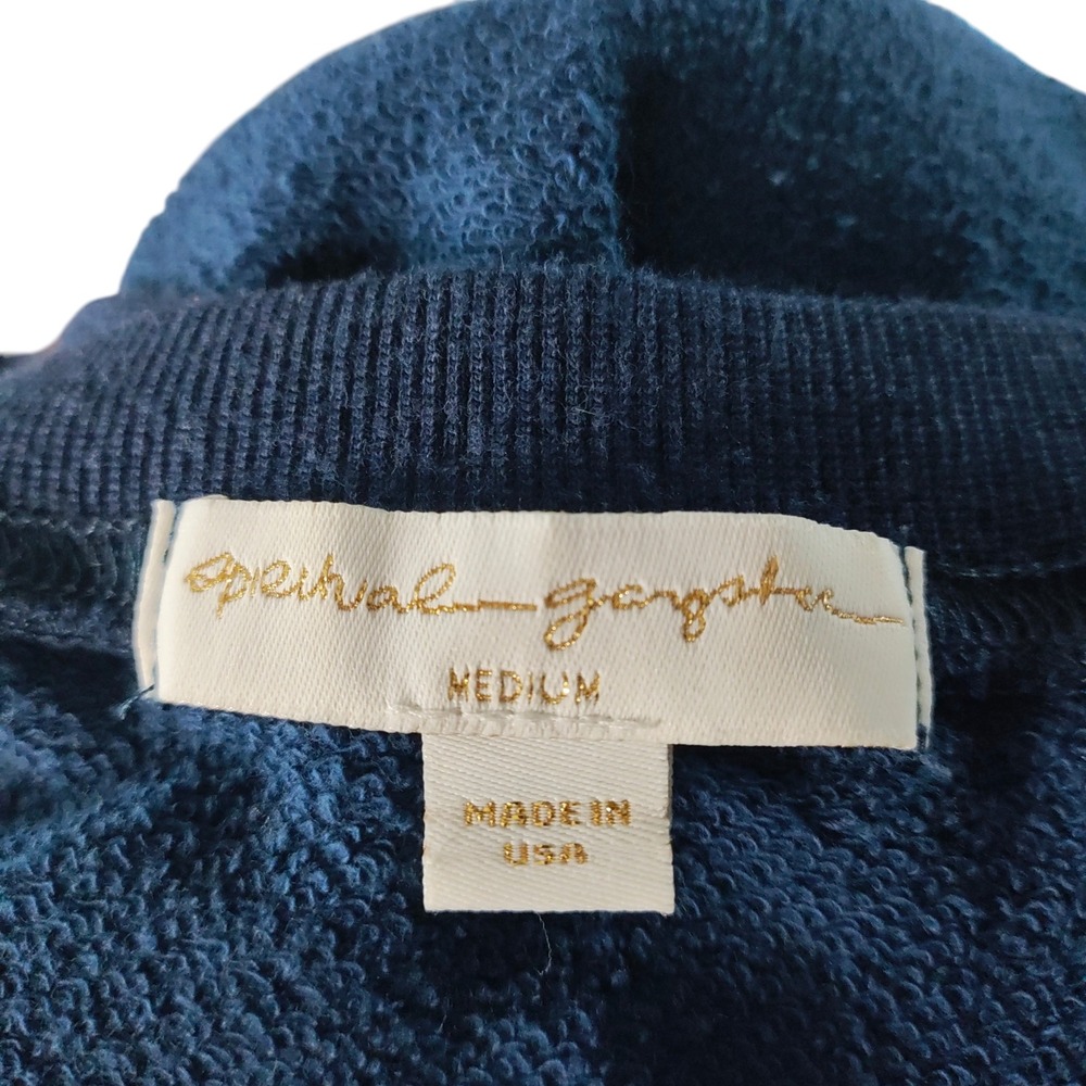 Spiritual Gangster Namaste Graphic Sweatshirt Navy Blue Gold Yoga Athleisure - M - Picture 7 of 9